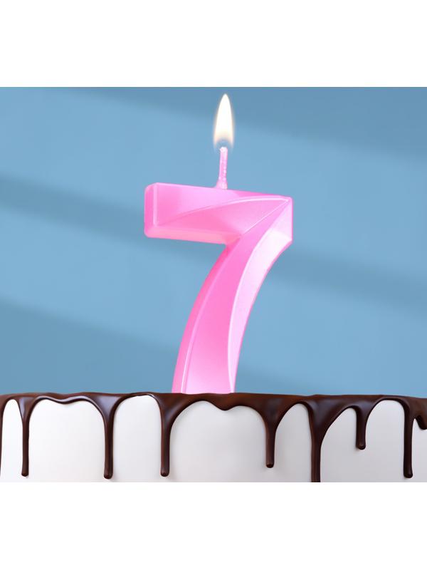 Свеча в торт на шпажке «Грань», цифра 