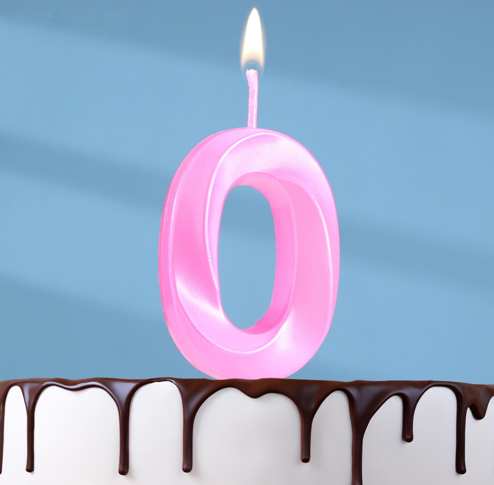 Свеча в торт на шпажке «Грань», цифра 