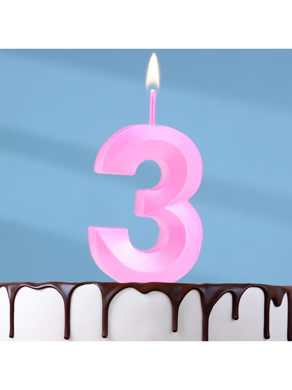 Свеча в торт на шпажке «Грань», цифра 