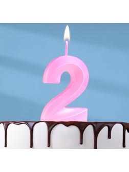 Свеча в торт на шпажке «Грань», цифра 