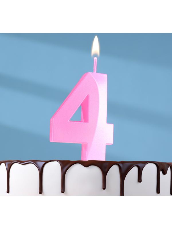 Свеча в торт на шпажке «Грань», цифра 