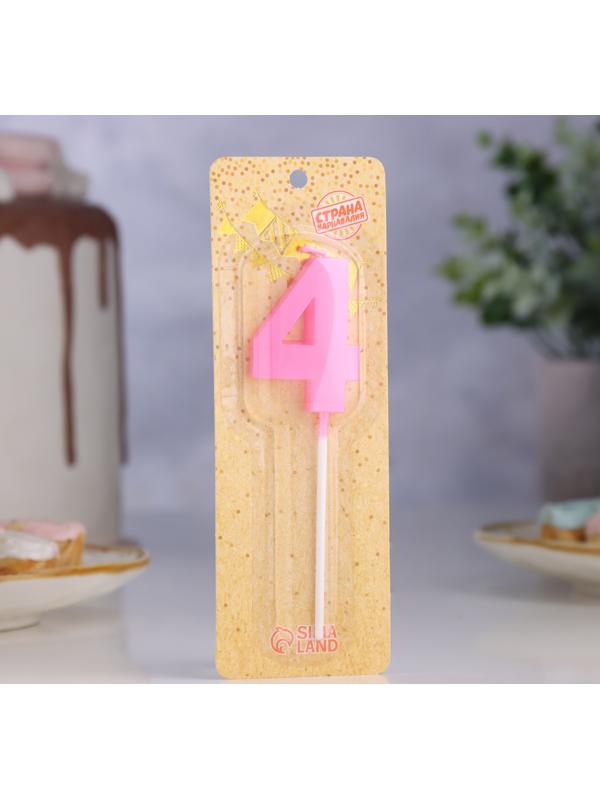 Свеча в торт на шпажке «Грань», цифра 
