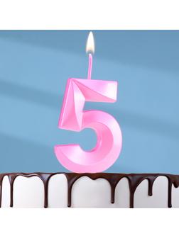 Свеча в торт на шпажке «Грань», цифра 