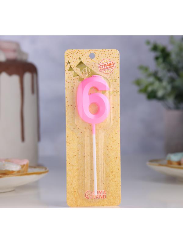 Свеча в торт на шпажке «Грань», цифра 