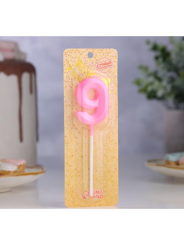 Свеча в торт на шпажке «Грань», цифра 