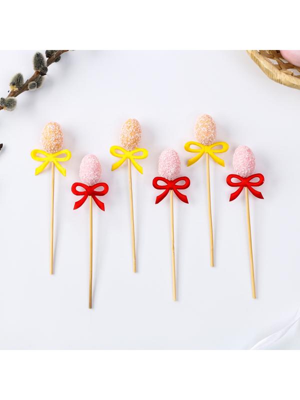 Шпажки «Пасхальные яйца» МИКС, набор 6 шт.