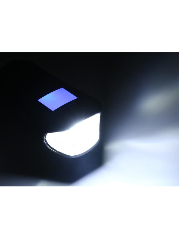 Фонарь велосипедный аккумуляторный,300 лм,1500 мАч,5Вт,LED,4 режима,сигнал,спидометр,черный