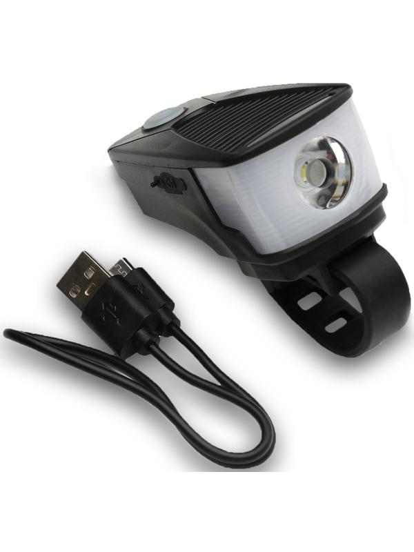 Фонарь велосипедный аккумуляторный, 300 лм, 1200 мАч, 5 Вт, LED, 4 режима