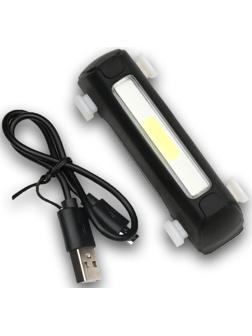 Фонарь велосипедный аккумуляторный, 120 лм, 500 мАч, 1.5 Вт, COB, 5 режимов