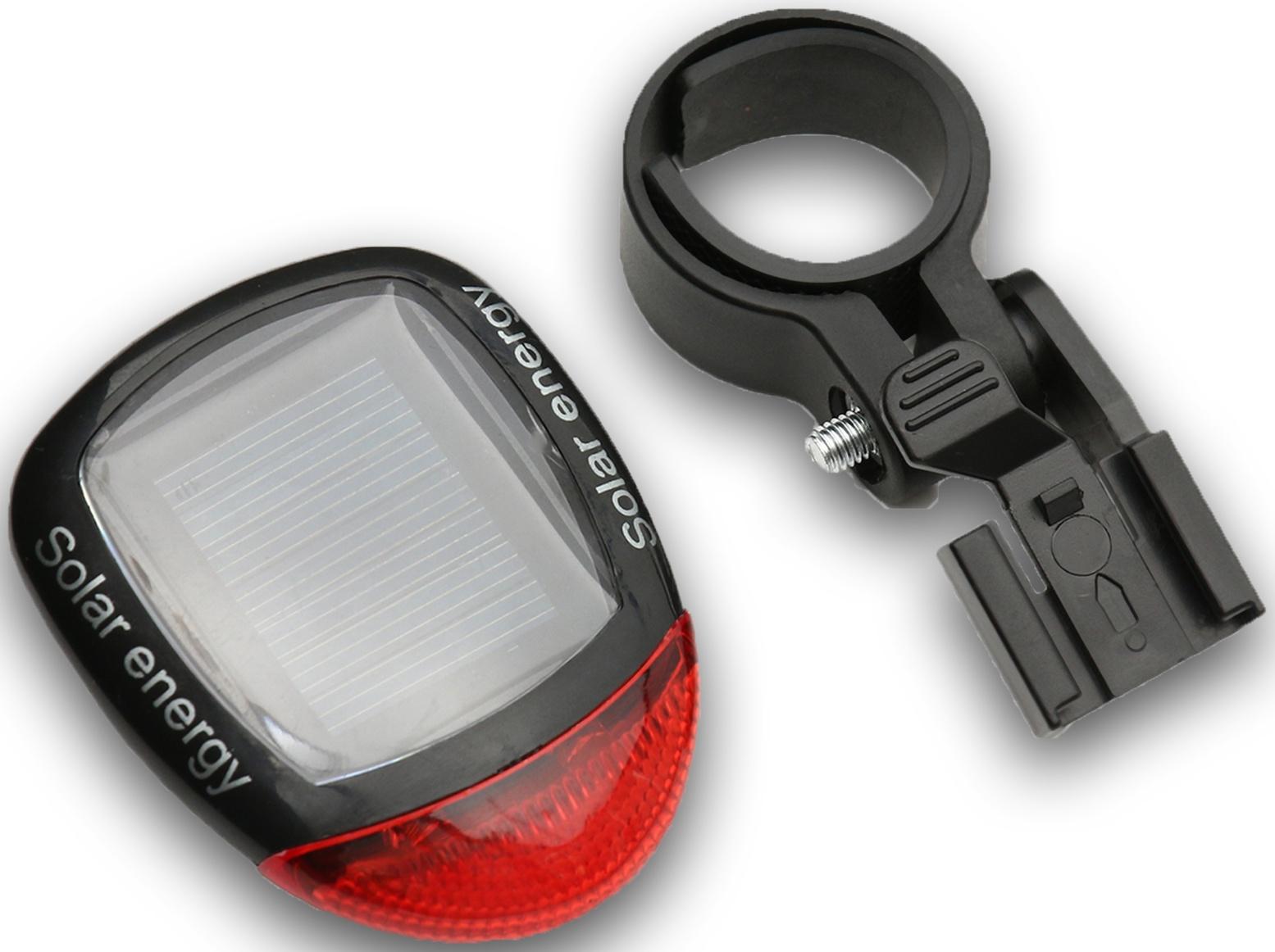 Фонарь велосипедный аккумуляторный, 5 лм, 80 мАч, 0.2 Вт, LED, 3 режима, солнечная батарея