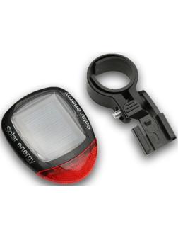 Фонарь велосипедный аккумуляторный, 5 лм, 80 мАч, 0.2 Вт, LED, 3 режима, солнечная батарея