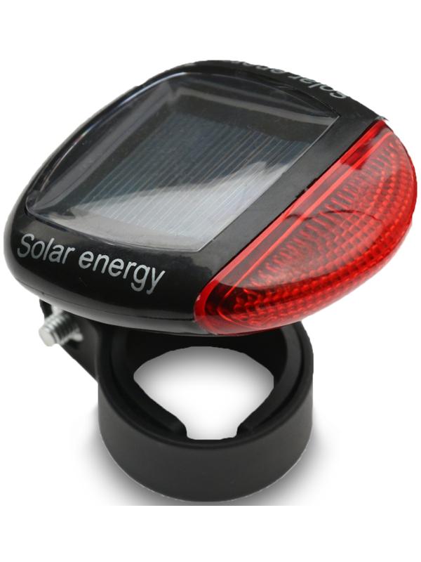 Фонарь велосипедный аккумуляторный, 5 лм, 80 мАч, 0.2 Вт, LED, 3 режима, солнечная батарея