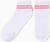 Носки женские Полоски, цвет белый/розовый, р-р 23