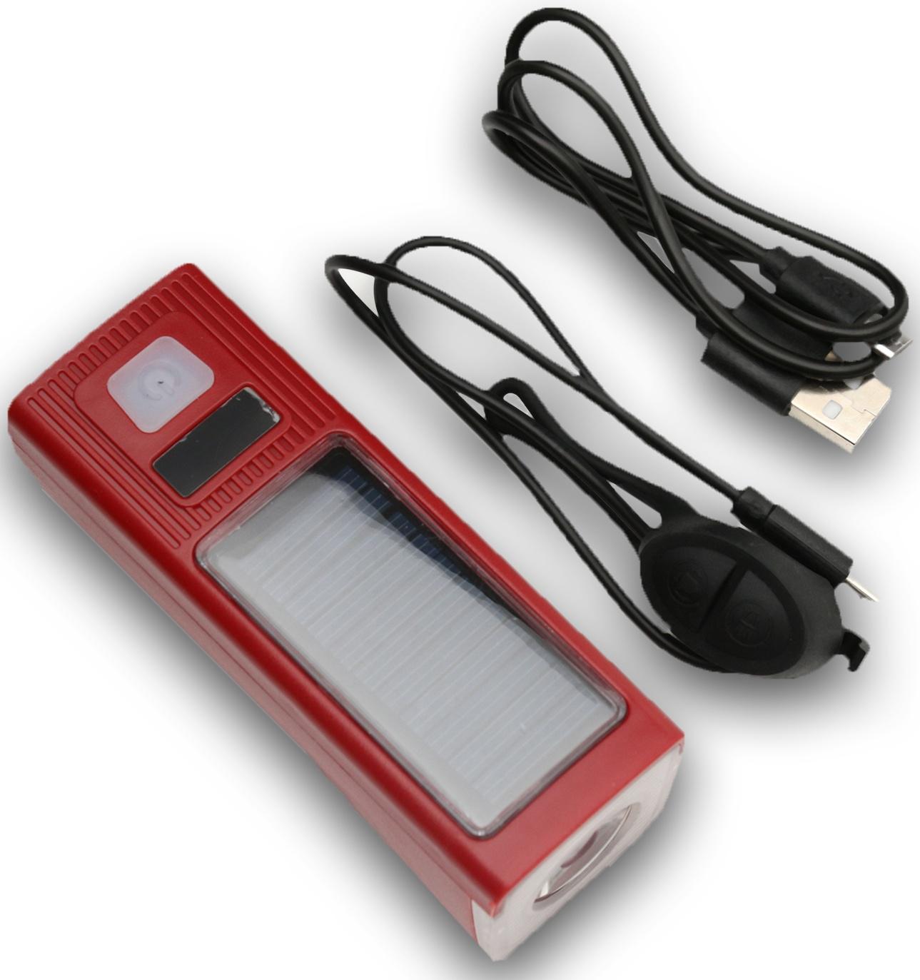 Фонарь велосипедный аккумуляторный,300 лм, 2000 мАч, 5 Вт,LED,3 режима,с сигналом,красный