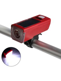 Фонарь велосипедный аккумуляторный,300 лм, 2000 мАч, 5 Вт,LED,3 режима,с сигналом,красный