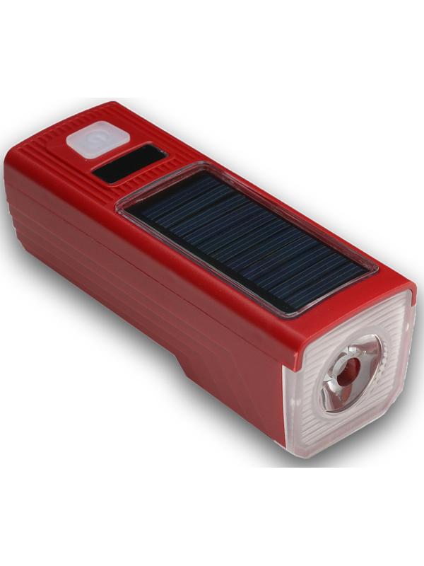 Фонарь велосипедный аккумуляторный,300 лм, 2000 мАч, 5 Вт,LED,3 режима,с сигналом,красный