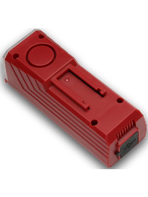 Фонарь велосипедный аккумуляторный,300 лм, 2000 мАч, 5 Вт,LED,3 режима,с сигналом,красный