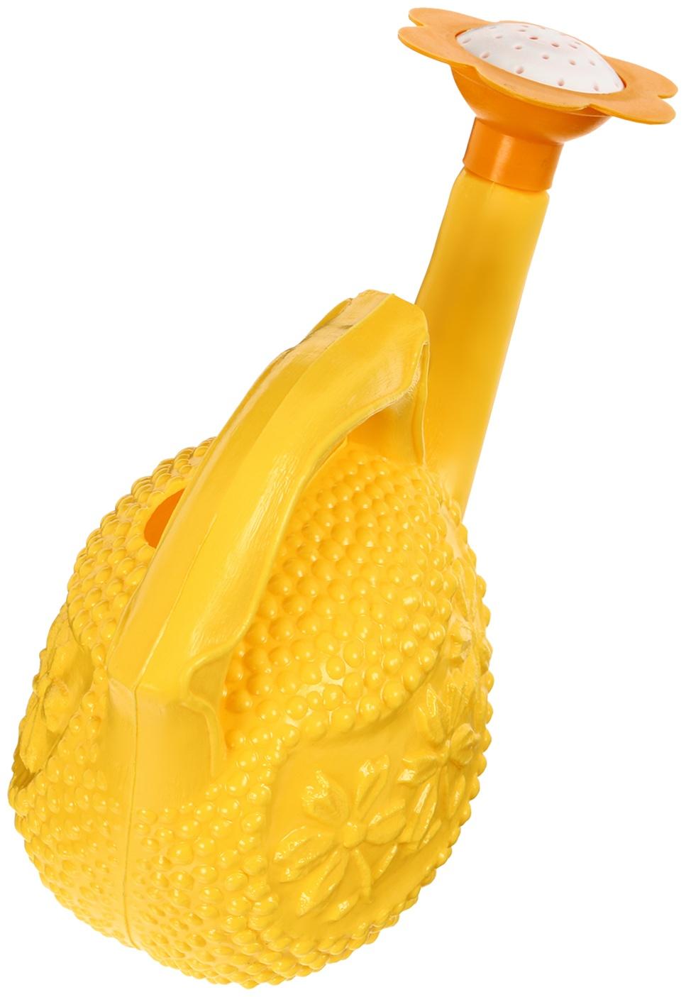 Лейка, 0.75, с рассеивателем, жёлтая