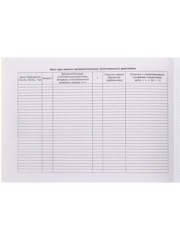 Медицинская карта ребёнка 