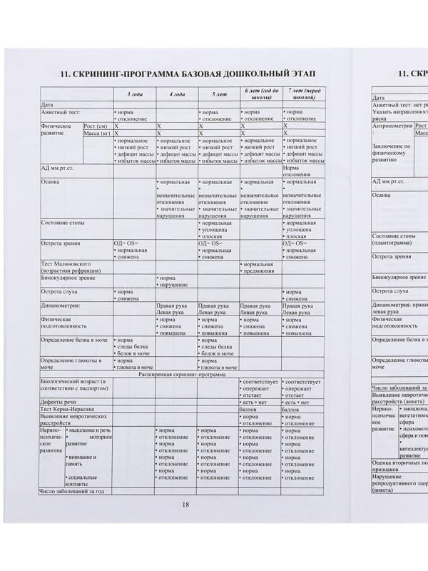 Медицинская карта ребёнка А4 