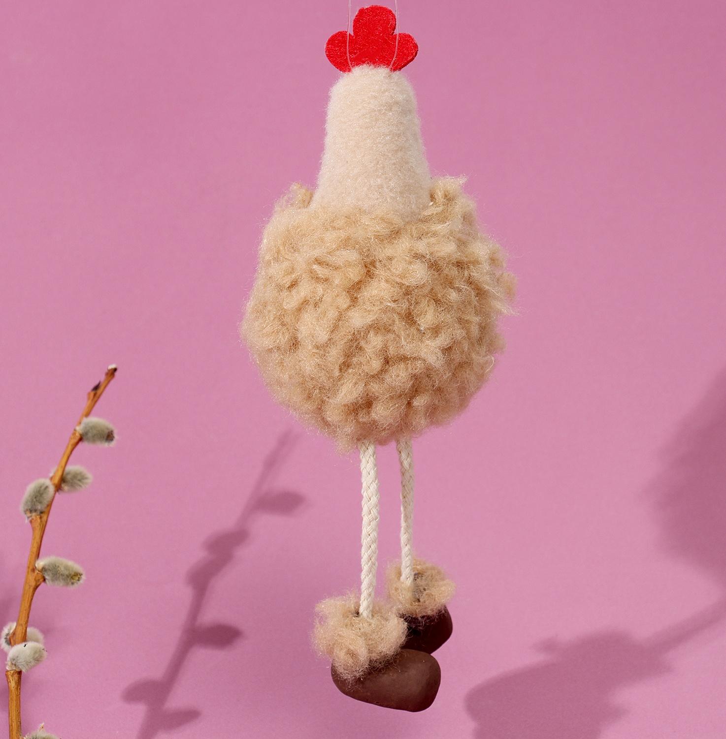 Мягкая игрушка «Петушок» на подвесе, 16 см, цвет МИКС