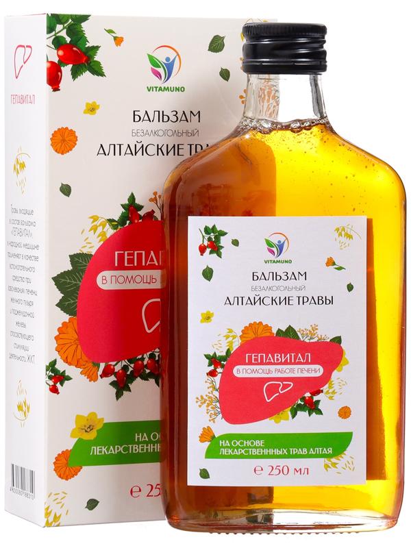 Бальзам Алтайские Травы в помощь работе печени, 250 мл стекло
