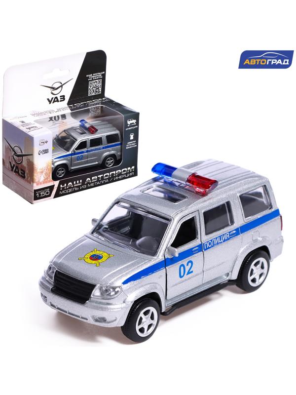 Машина металлическая «УАЗ Патриот. Полиция», инерция, 1:50