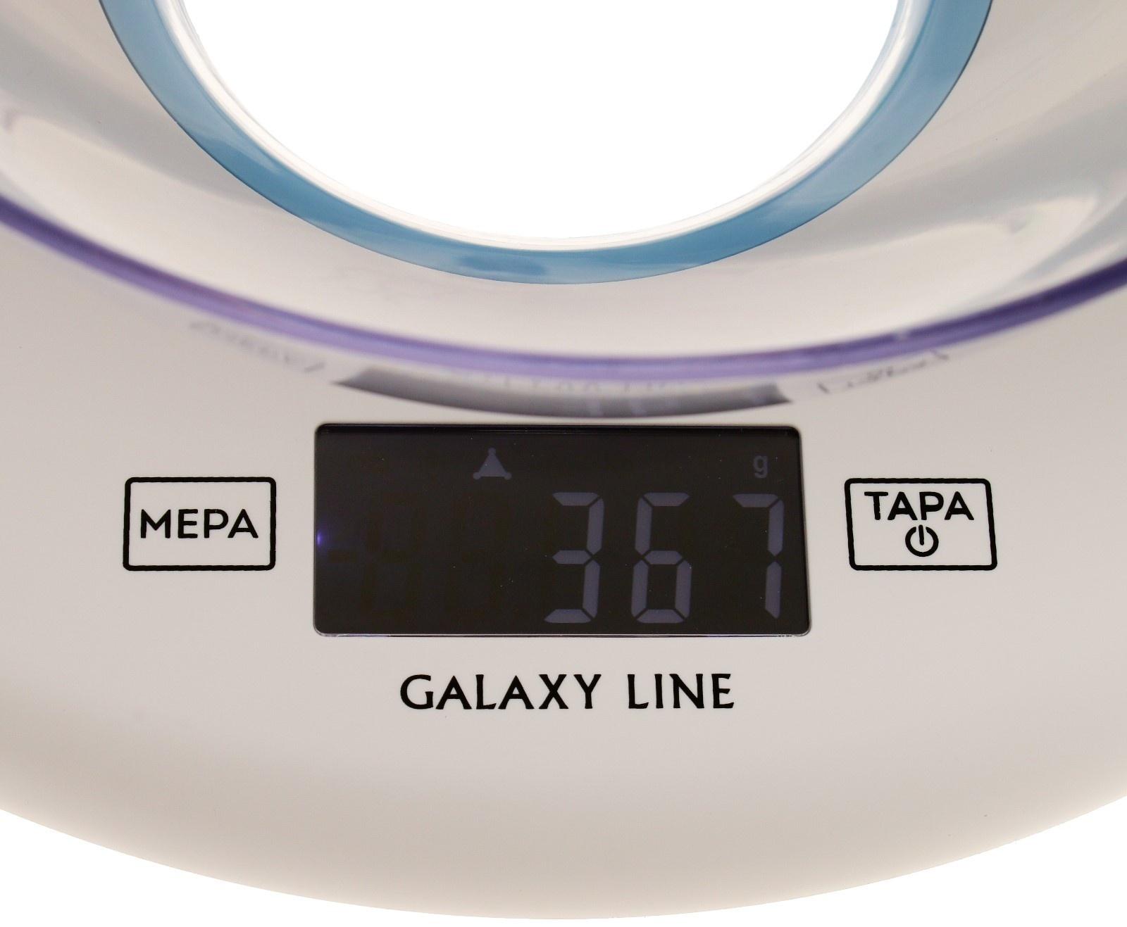 Весы кухонные Galaxy LINE GL 2803, электронные, до 5 кг, белые