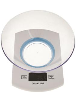 Весы кухонные Galaxy LINE GL 2803, электронные, до 5 кг, белые