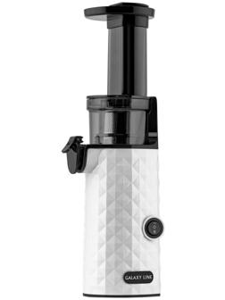 Соковыжималка Galaxy LINE GL 0807, шнековая, 200 Вт, 0.5/0.45 л, реверс, чёрно-белая