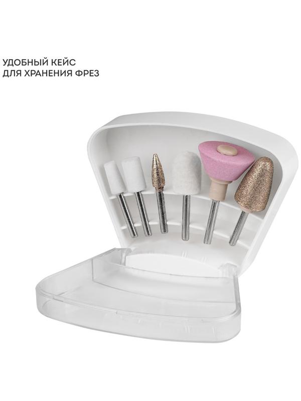 Аппарат для маникюра Galaxy LINE GL 4913, 0.5 Вт, 6 насадок, белый