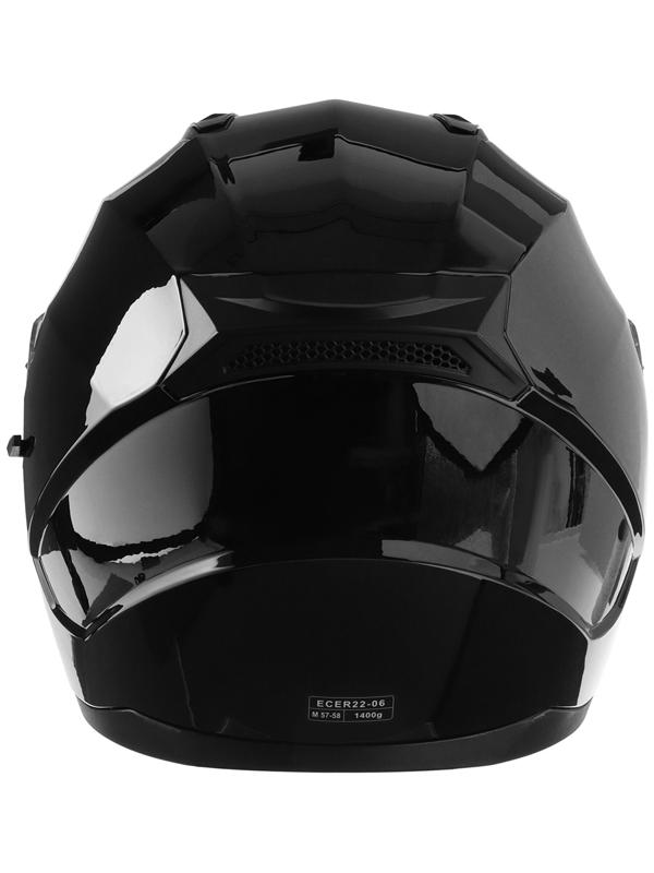 Шлем интеграл с двумя визорами, размер M (57-58), модель BLD-M67E, черный глянцевый