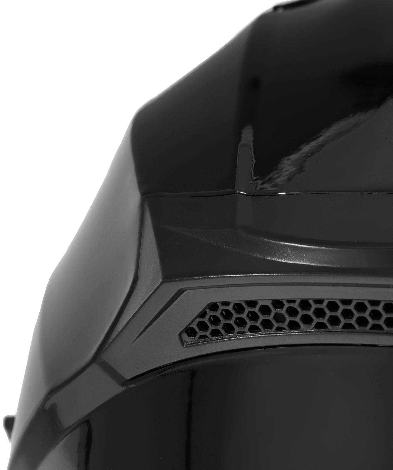 Шлем интеграл с двумя визорами, размер XL (60-61), модель BLD-M67E, черный глянцевый