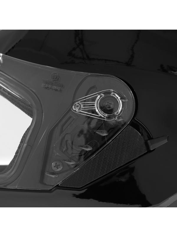 Шлем интеграл с двумя визорами, размер XXL (61), модель BLD-M67E, черный глянцевый