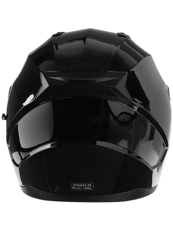 Шлем интеграл с двумя визорами, размер XXL (61), модель BLD-M67E, черный глянцевый