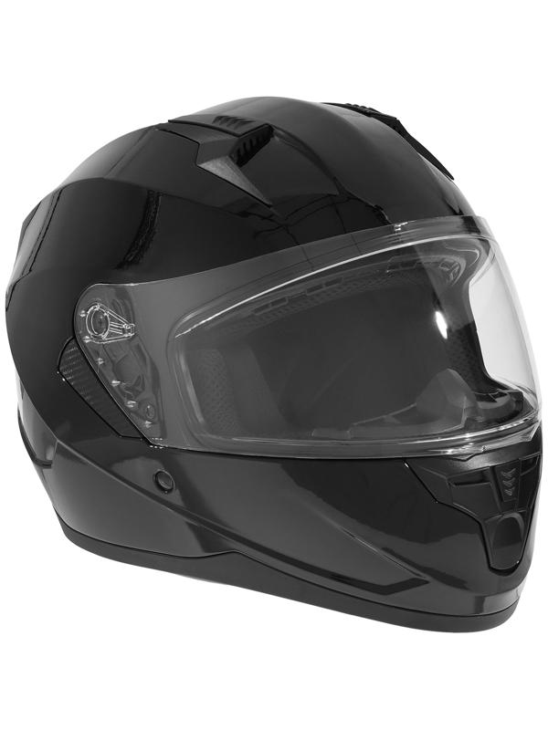 Шлем интеграл с двумя визорами, размер XXL (61), модель BLD-M67E, черный глянцевый