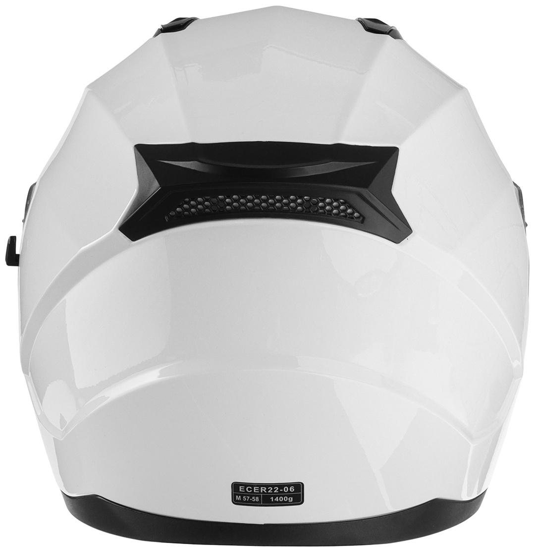 Шлем интеграл с двумя визорами, размер M (57-58), модель BLD-M67E, белый глянцевый