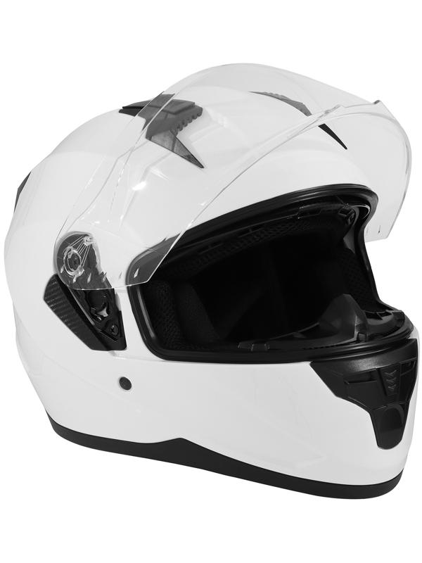 Шлем интеграл с двумя визорами, размер M (57-58), модель BLD-M67E, белый глянцевый