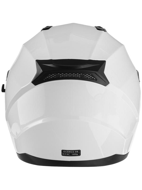 Шлем интеграл с двумя визорами, размер M (57-58), модель BLD-M67E, белый глянцевый