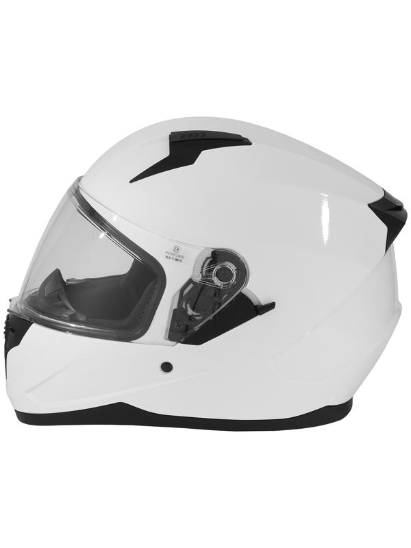 Шлем интеграл с двумя визорами, размер M (57-58), модель BLD-M67E, белый глянцевый