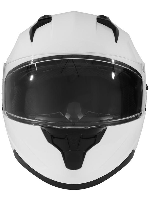 Шлем интеграл с двумя визорами, размер M (57-58), модель BLD-M67E, белый глянцевый