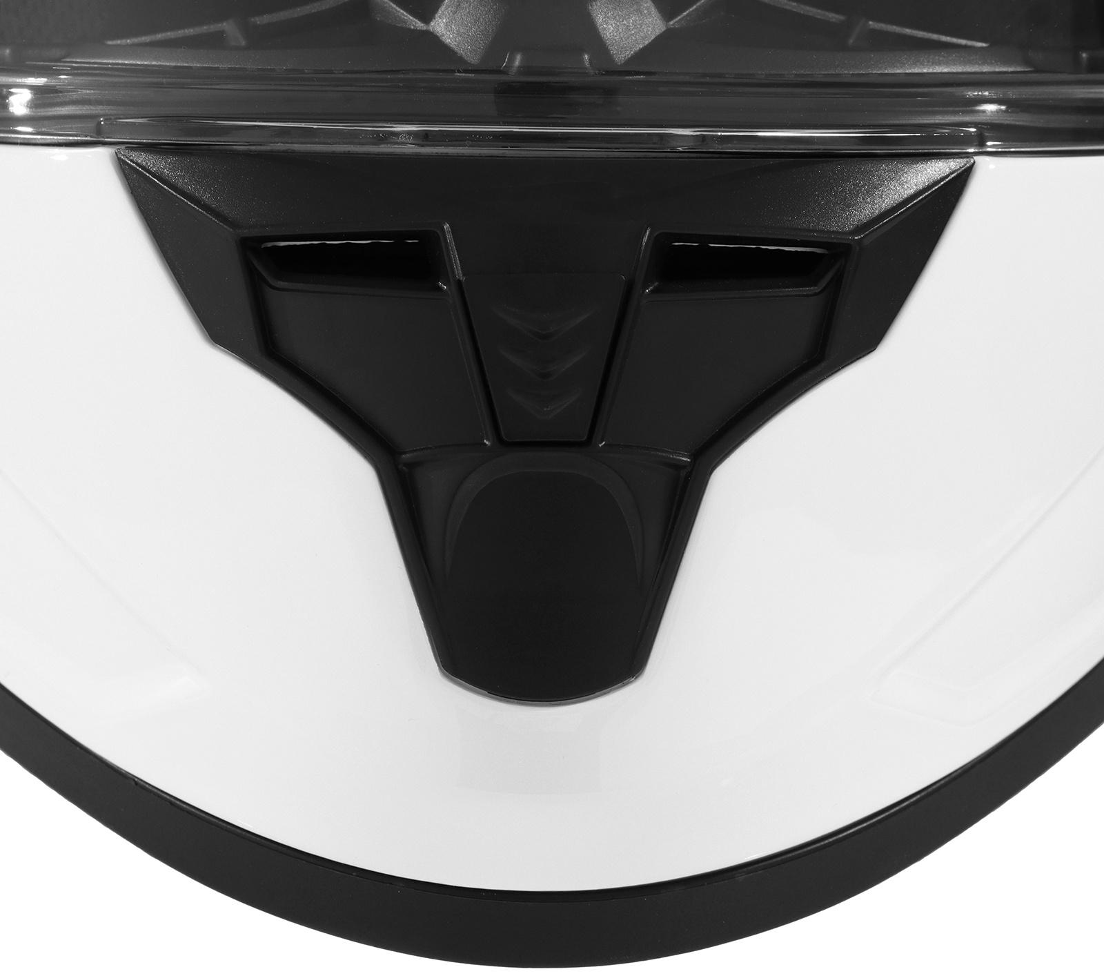 Шлем интеграл с двумя визорами, размер L (59-60), модель BLD-M67E, белый глянцевый