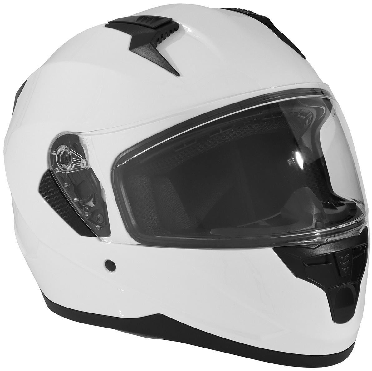 Шлем интеграл с двумя визорами, размер L (59-60), модель BLD-M67E, белый глянцевый