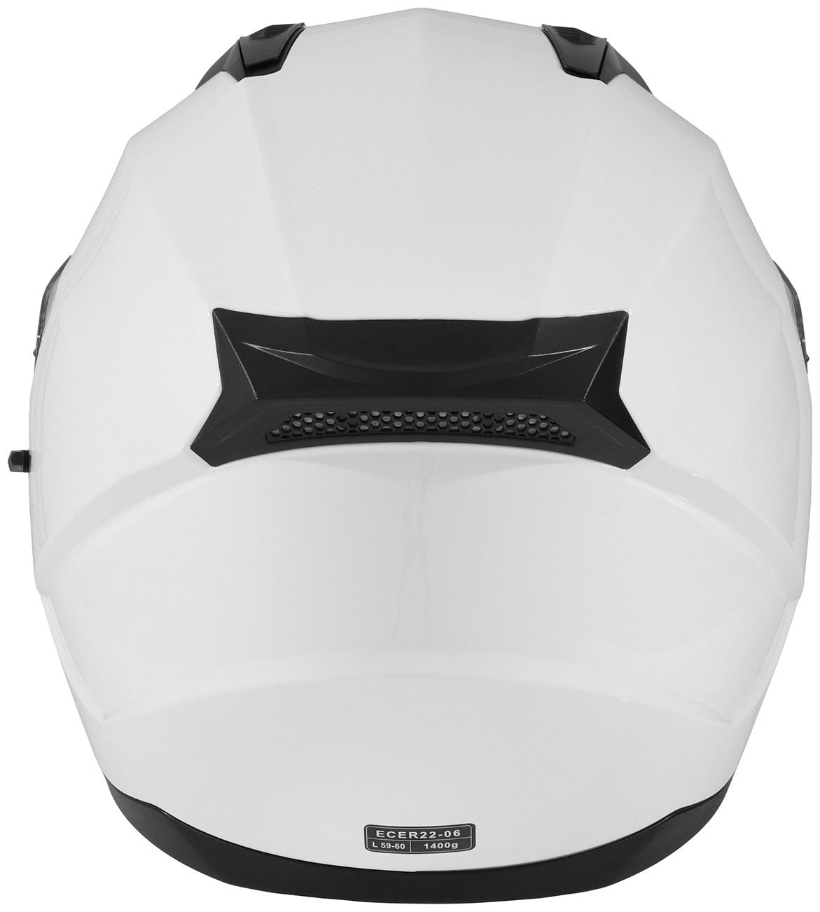 Шлем интеграл с двумя визорами, размер L (59-60), модель BLD-M67E, белый глянцевый