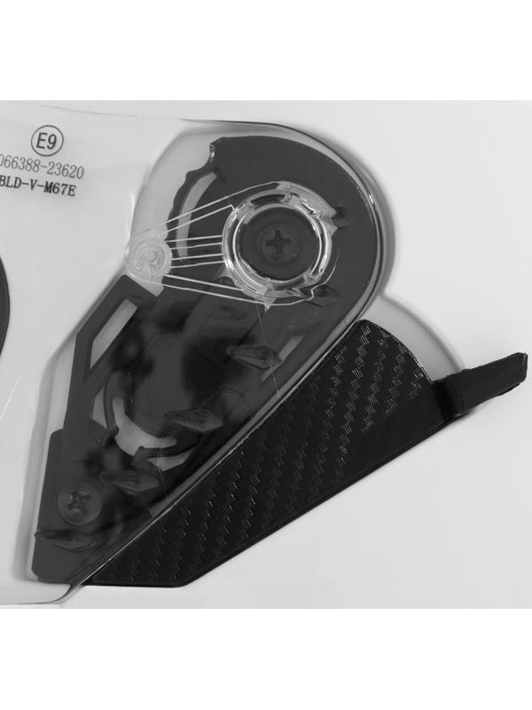 Шлем интеграл с двумя визорами, размер L (59-60), модель BLD-M67E, белый глянцевый