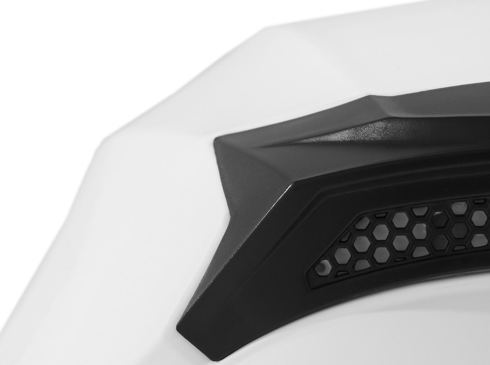 Шлем интеграл с двумя визорами, размер XL (60-61), модель BLD-M67E, белый глянцевый