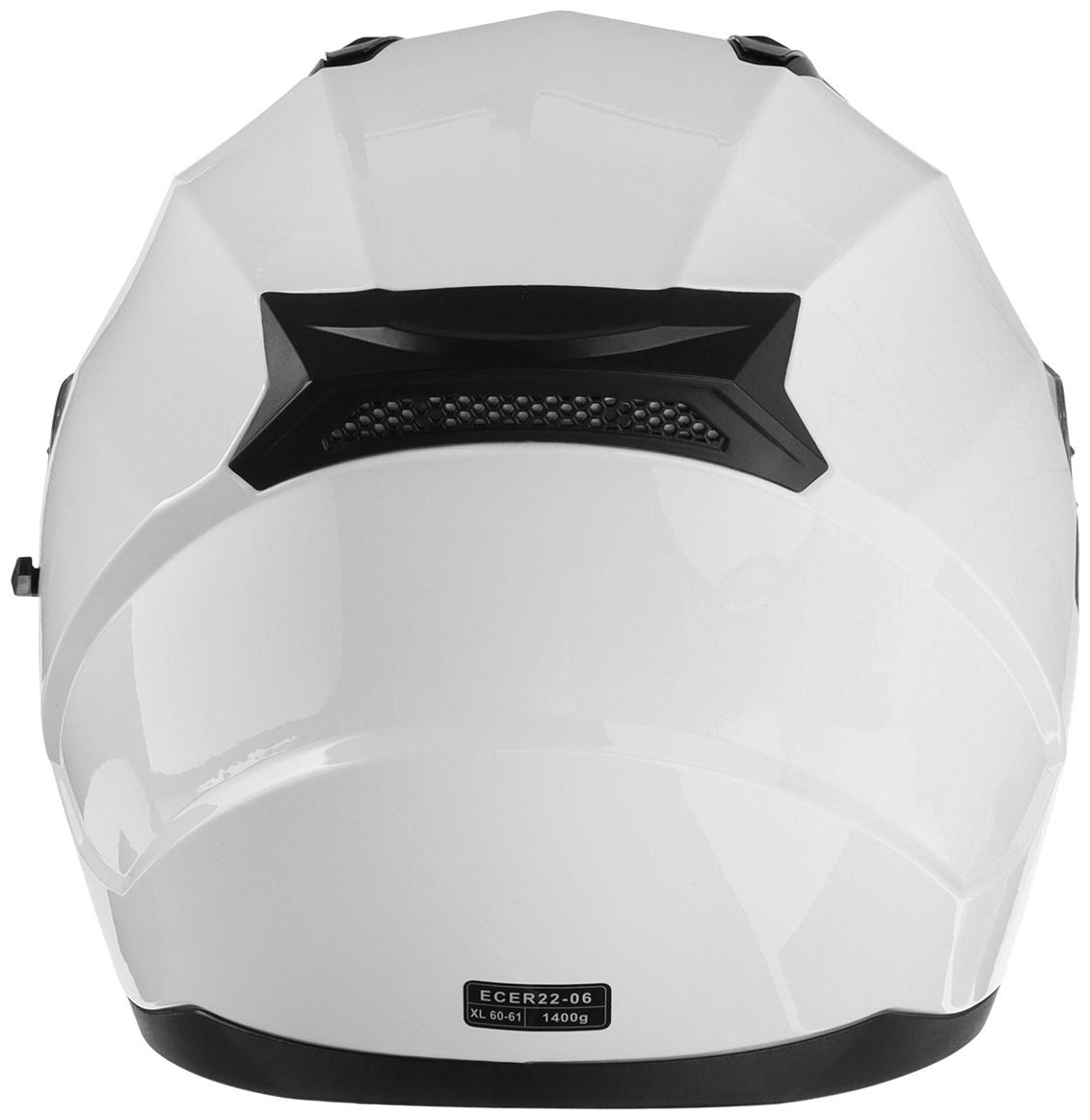 Шлем интеграл с двумя визорами, размер XL (60-61), модель BLD-M67E, белый глянцевый