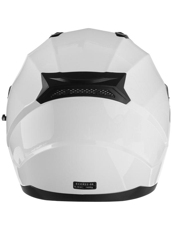 Шлем интеграл с двумя визорами, размер XL (60-61), модель BLD-M67E, белый глянцевый