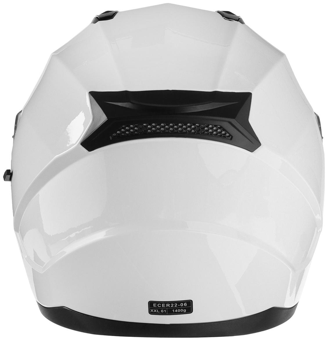 Шлем интеграл с двумя визорами, размер XXL (61), модель BLD-M67E, белый глянцевый