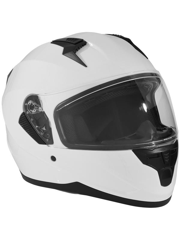 Шлем интеграл с двумя визорами, размер XXL (61), модель BLD-M67E, белый глянцевый